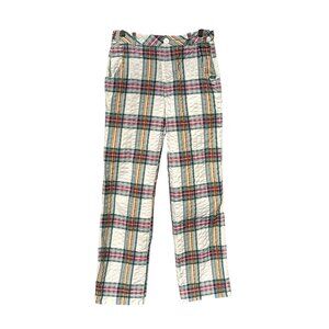 Free People Marlowe Yard Dye Trousers Womens 6 Plaid‎ Seersucker